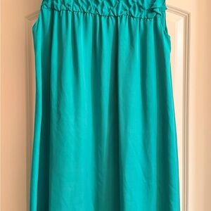 Turquoise Strapless Maxi Dress